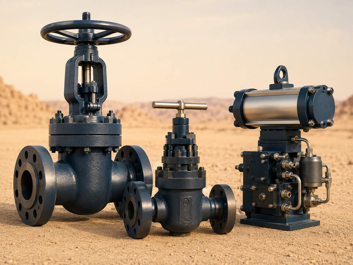 Red oilfield valve
