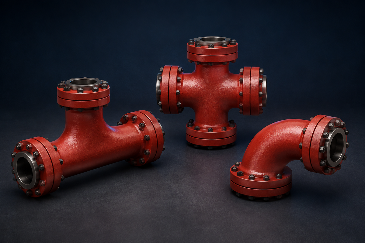Red High-Pressure Manifold Fittings