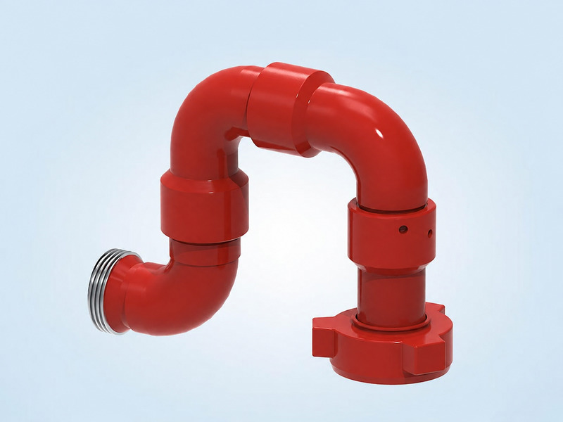 Red Long-Sweep Swivel Joints