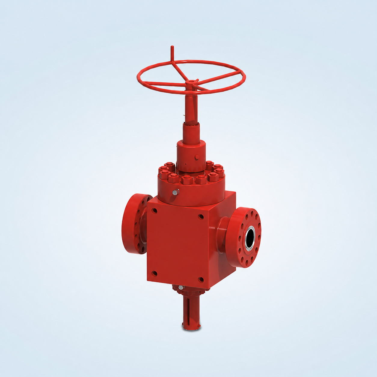 Red Large-Bore Frac Gate Valve